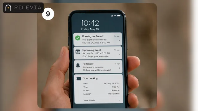 Immagine generata con IA: notifica push di Ricevia mostrata sulla schermata di uno smartphone